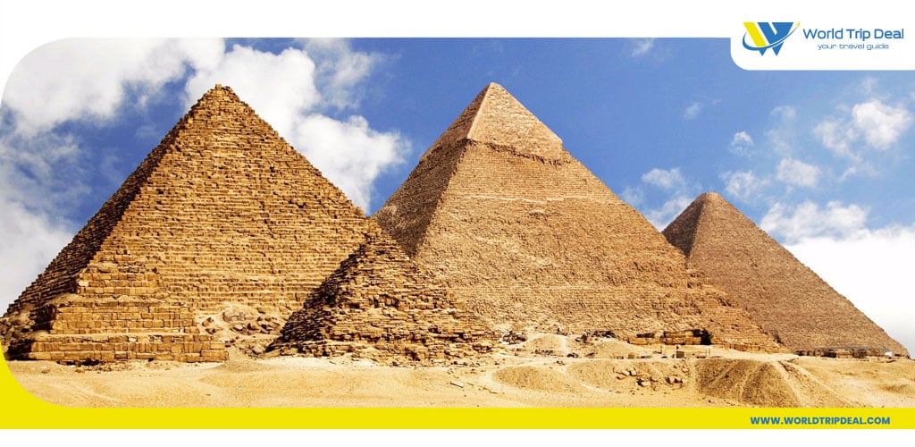 السياحة في مصر - أهرامات الجيزة - هرم خوفو خفرع منقرع - من عجائب الدنيا - بناء فرعوني - مصر - ورلد تريب ديل