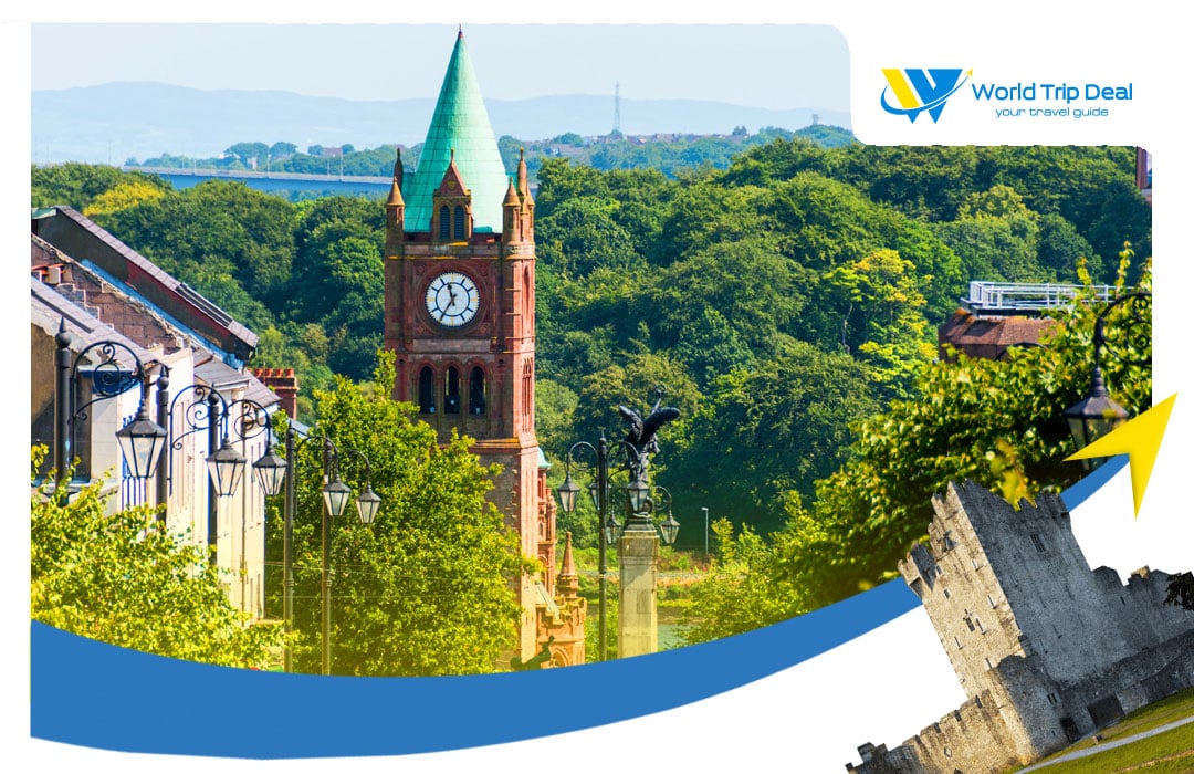 Touring Holidays in Ireland- Albert Memorial Clock, Belfast , Bunratty Castle and Folk Park , IRELAND - WorldTripDeal