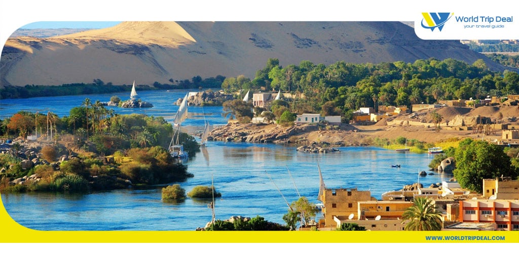 السياحة في مصر - نهر النيل مراكب بالنيل جزيرة بالنيل  - من عجائب الدنيا - ضفهة نهر النيل  - مصر - ورلد تريب ديل